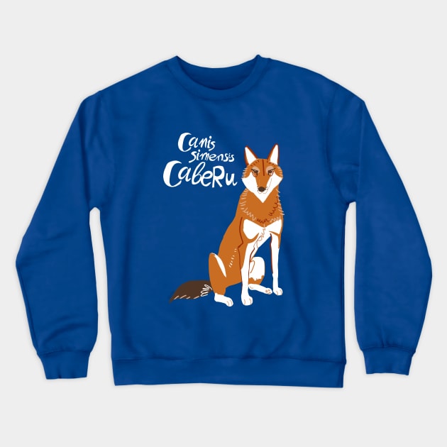 Caberu the Ethiopian Wolf #5 Crewneck Sweatshirt by belettelepink